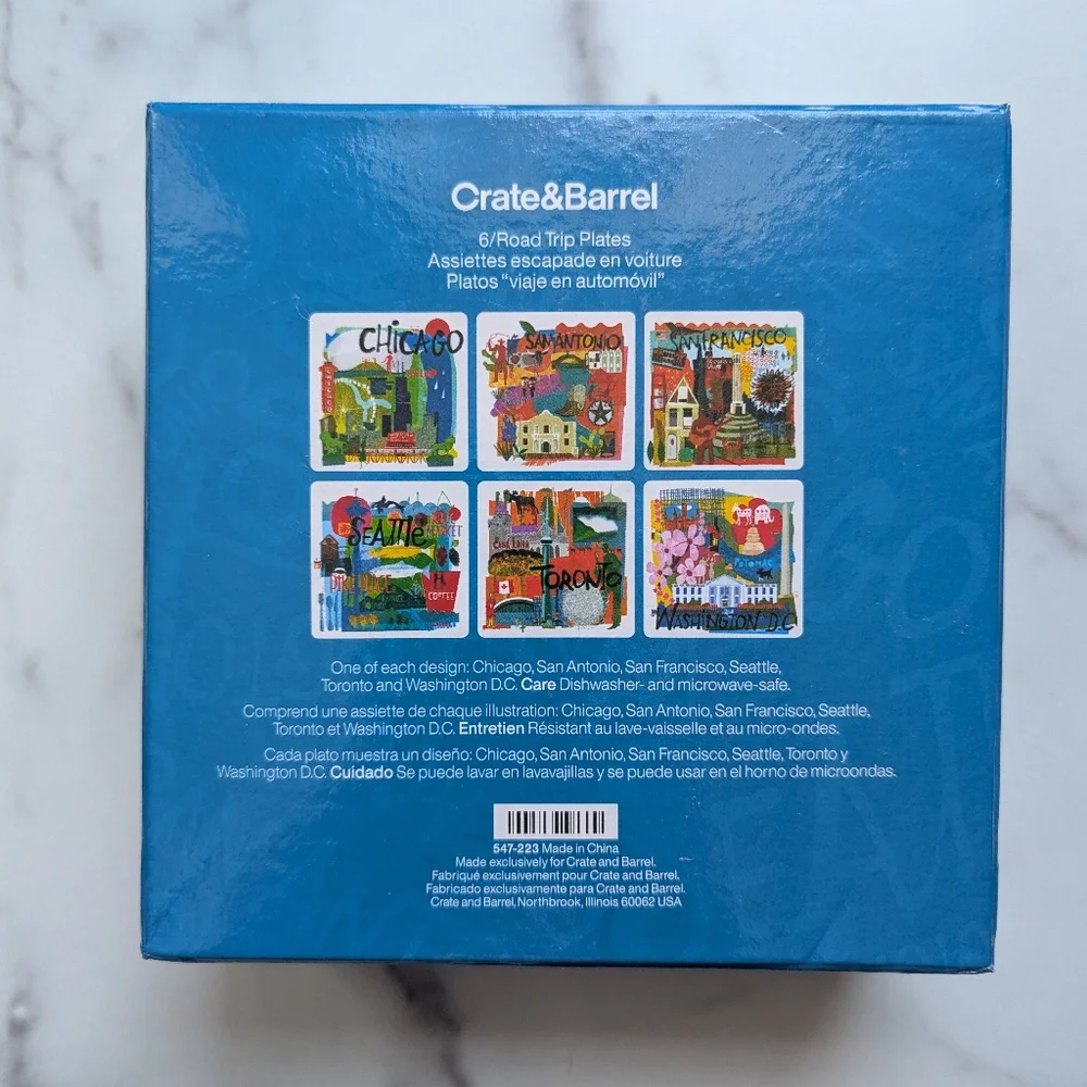 Crate & Barrel Road Trip Plates - 6